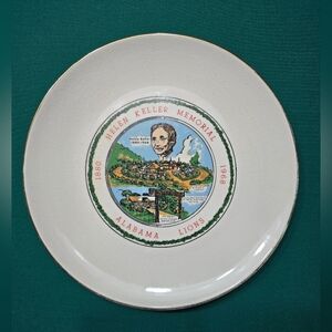 Rare Vintage Helen Keller Memorial Commemorative Plate